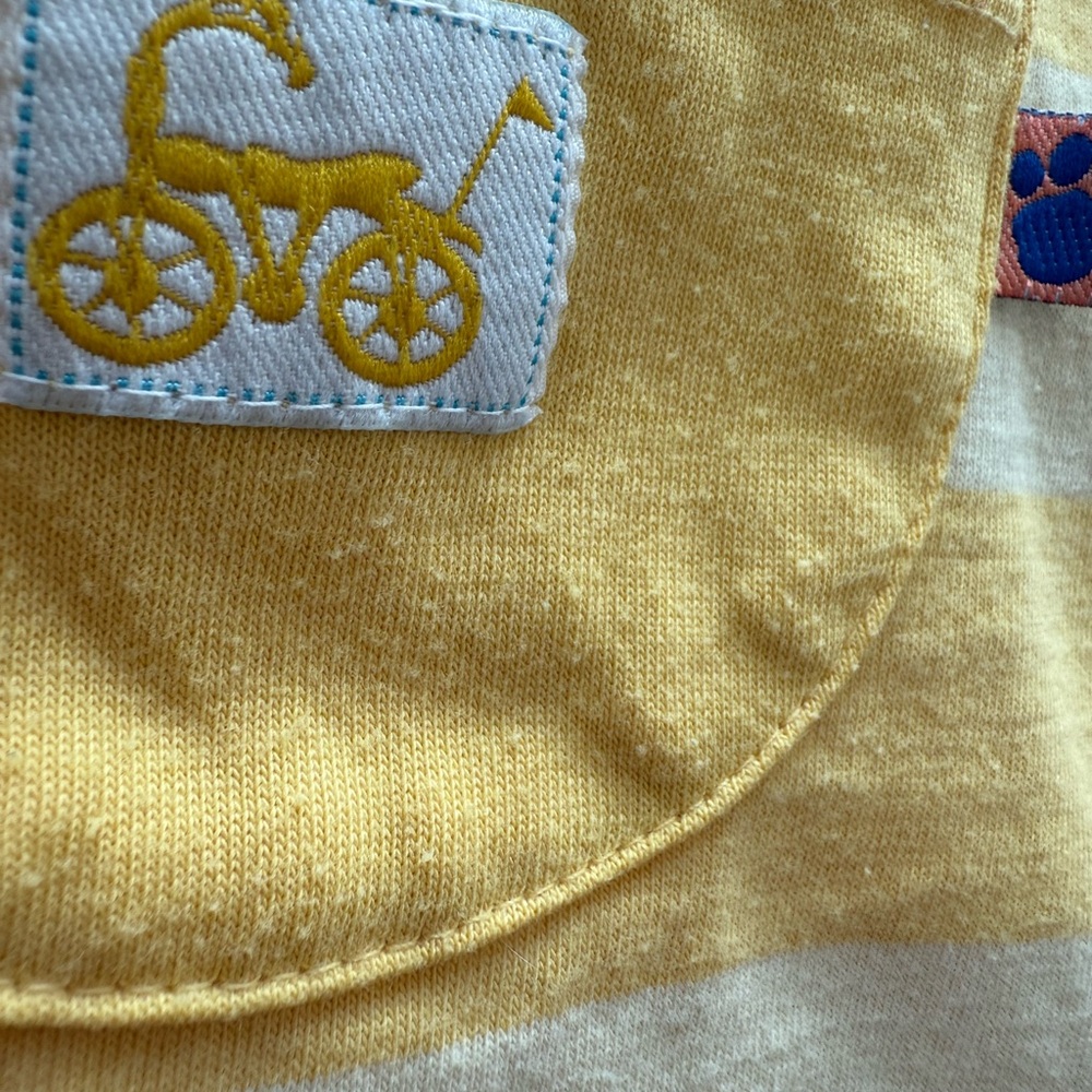 Vintage Y2K Blue’s Clues Embroidered Yellow Stripe Dress Skirtall size 3T - Picture 7 of 9